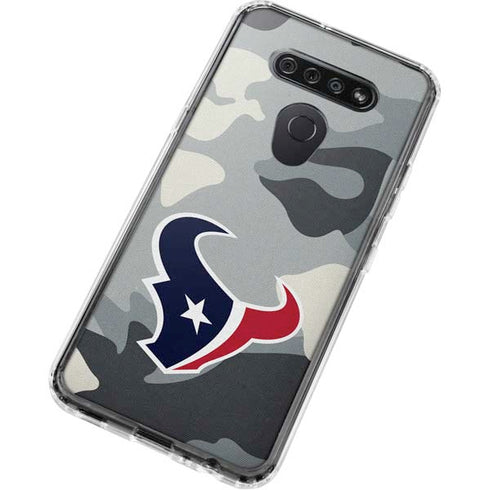 NFL Houston Texans Camo LG K51/Q51 Clear Case