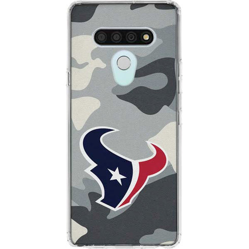 NFL Houston Texans Camo LG Stylo 6 Clear Case