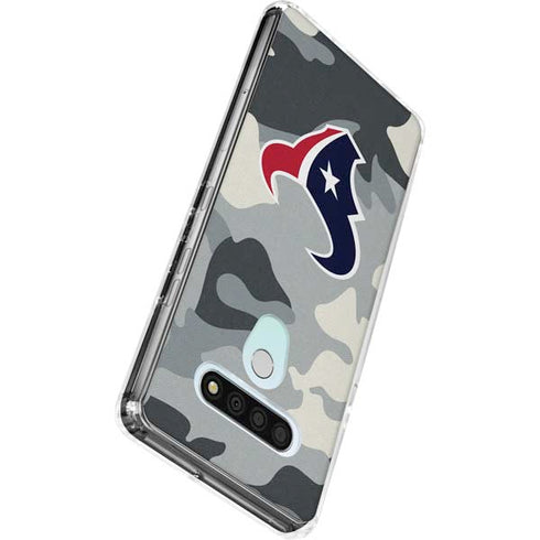 NFL Houston Texans Camo LG Stylo 6 Clear Case