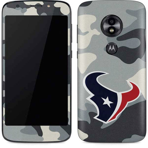 NFL Houston Texans Camo Moto E5 Play Skin