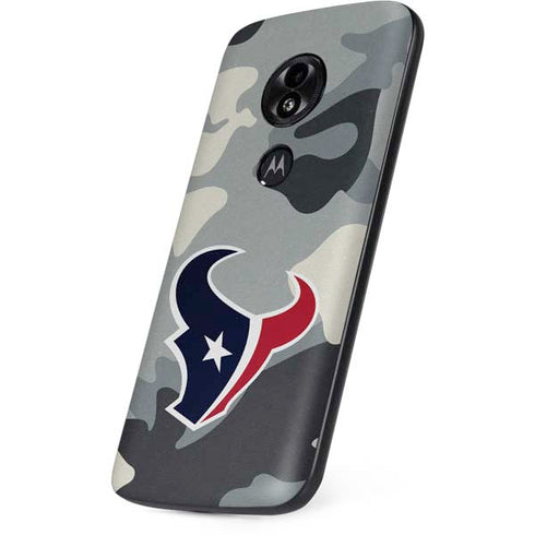NFL Houston Texans Camo Moto E5 Play Skin