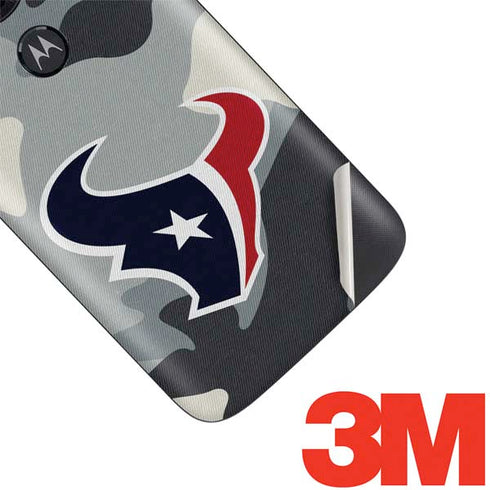 NFL Houston Texans Camo Moto E5 Play Skin