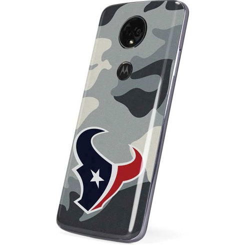 NFL Houston Texans Camo Moto E5 Plus Skin