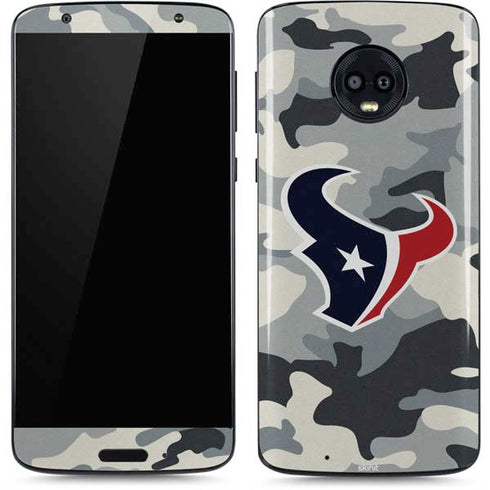 NFL Houston Texans Camo Moto G6 Skin