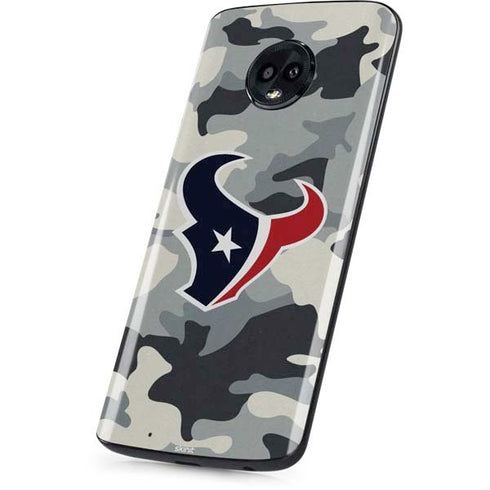 NFL Houston Texans Camo Moto G6 Skin