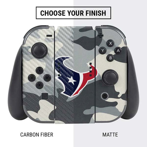 NFL Houston Texans Camo Nintendo Switch Bundle Skin
