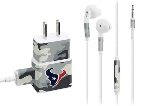 NFL Houston Texans Camo Phone Charger Skin