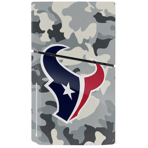 NFL Houston Texans Camo PS5 Slim Disk Bundle Skin