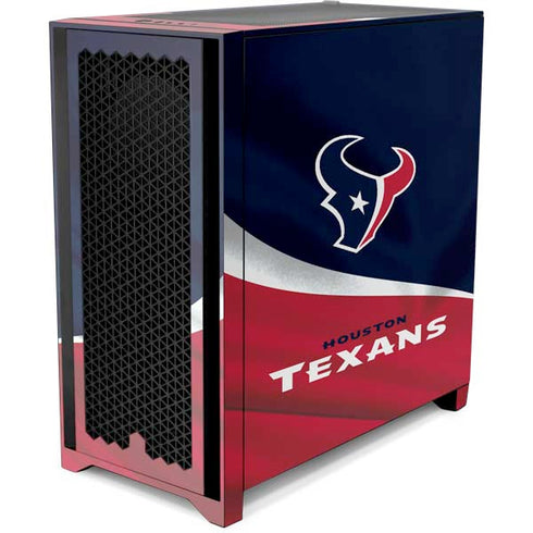 NFL Houston Texans Corsair 4000D Tempered Glass Mid-Tower ATX Case Skin
