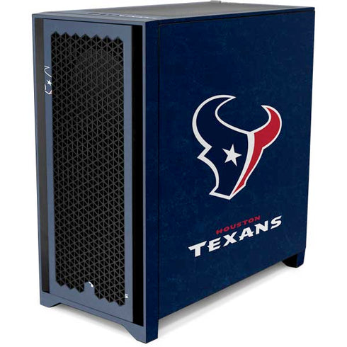 NFL Houston Texans Distressed Corsair 4000D Tempered Glass Mid-Tower ATX Case Skin