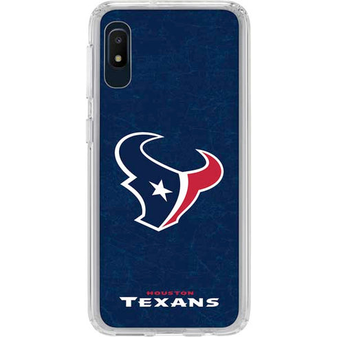 NFL Houston Texans Distressed Galaxy A10e Clear Case