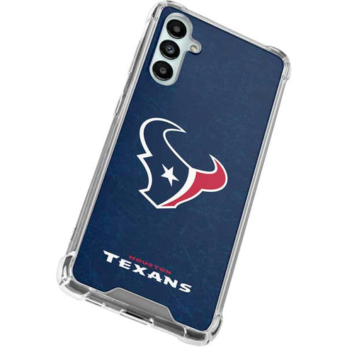 NFL Houston Texans Distressed Galaxy A14 5G Clear Case