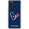 NFL Houston Texans Distressed Galaxy A21 Clear Case