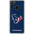 NFL Houston Texans Distressed Galaxy A21 Clear Case