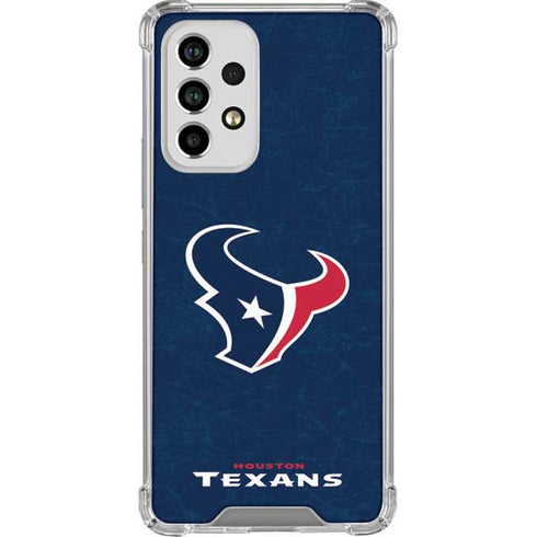 NFL Houston Texans Distressed Galaxy A33 5G Clear Case