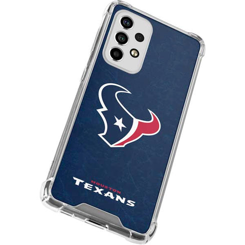 NFL Houston Texans Distressed Galaxy A33 5G Clear Case