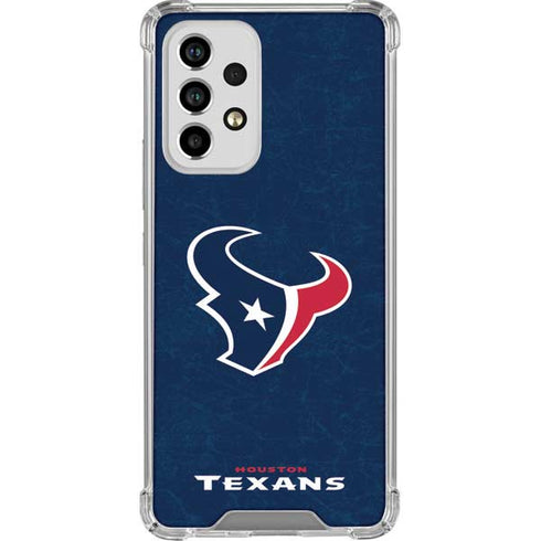 NFL Houston Texans Distressed Galaxy A53 5G Clear Case