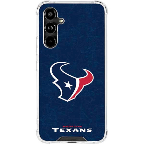 NFL Houston Texans Distressed Galaxy A54 5G Clear Case