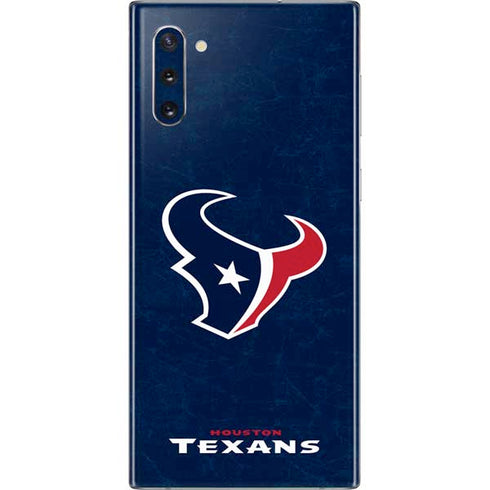 NFL Houston Texans Distressed Galaxy Note 10 Skin