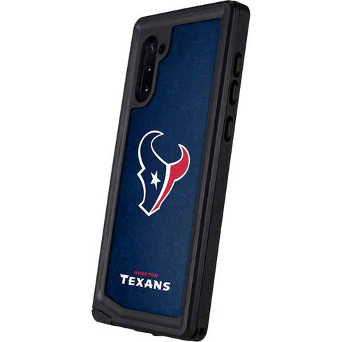 NFL Houston Texans Distressed Galaxy Note 10 Waterproof Case