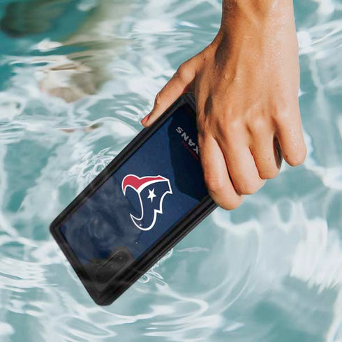 NFL Houston Texans Distressed Galaxy Note 10 Waterproof Case