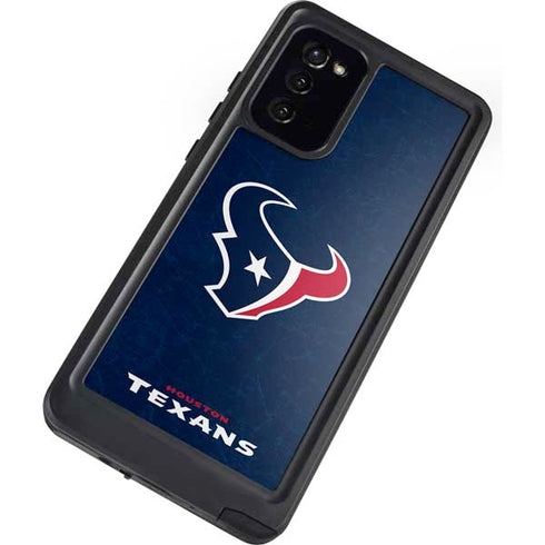 NFL Houston Texans Distressed Galaxy Note20 5G Waterproof Case