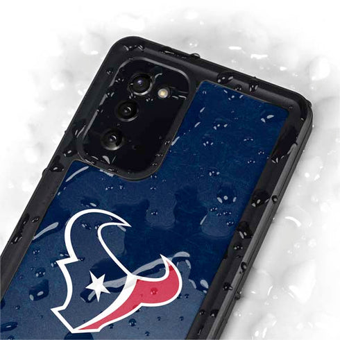 NFL Houston Texans Distressed Galaxy Note20 5G Waterproof Case