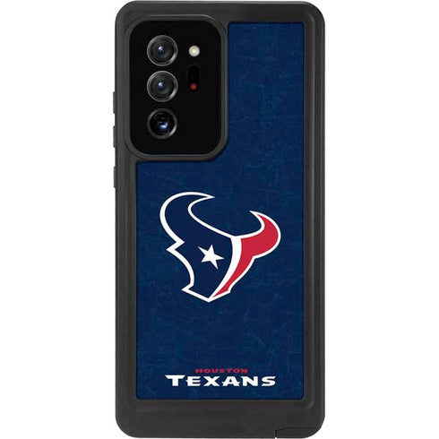 NFL Houston Texans Distressed Galaxy Note20 Ultra 5G Waterproof Case
