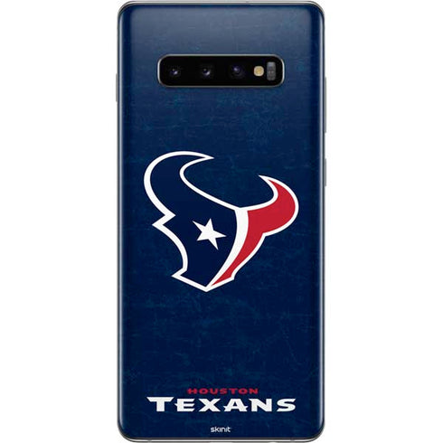 NFL Houston Texans Distressed Galaxy S10 Plus Skin