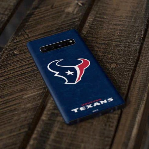 NFL Houston Texans Distressed Galaxy S10 Skin