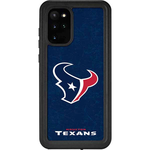 NFL Houston Texans Distressed Galaxy S20 Plus Waterproof Case