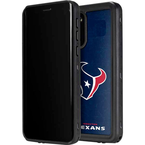 NFL Houston Texans Distressed Galaxy S20 Waterproof Case