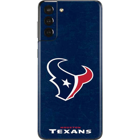 NFL Houston Texans Distressed Galaxy S21 Plus 5G Skin