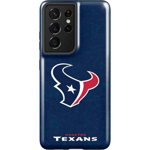 NFL Houston Texans Distressed Galaxy S21 Ultra 5G Pro Case