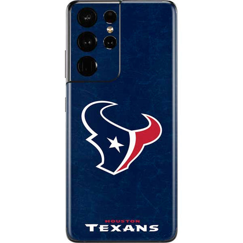 NFL Houston Texans Distressed Galaxy S21 Ultra 5G Skin