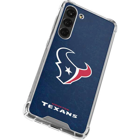 NFL Houston Texans Distressed Galaxy S23 Plus Clear Case
