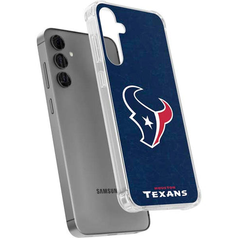 NFL Houston Texans Distressed Galaxy S24 Plus Clear Case