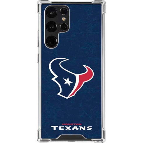 NFL Houston Texans Distressed Galaxy S24 Ultra Clear Case