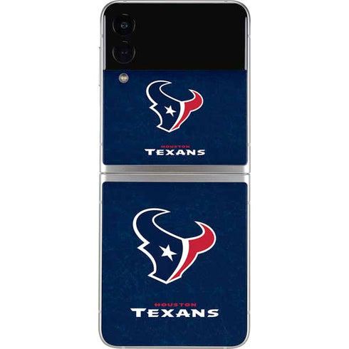 NFL Houston Texans Distressed Galaxy Z Flip3 5G Skin