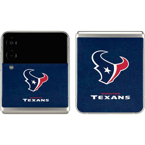 NFL Houston Texans Distressed Galaxy Z Flip3 5G Skin