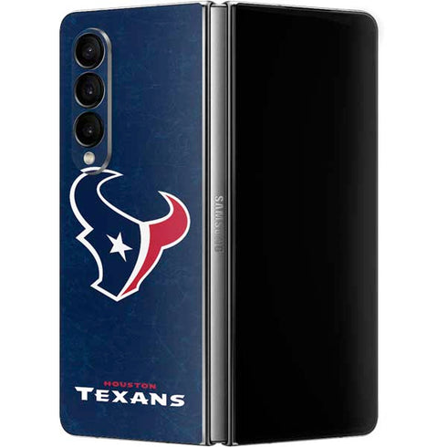 NFL Houston Texans Distressed Galaxy Z Fold4 5G Skin