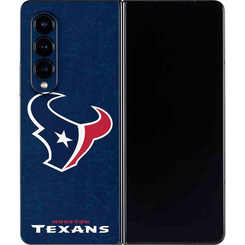 NFL Houston Texans Distressed Galaxy Z Fold4 5G Skin