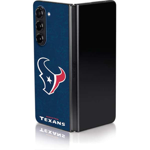 NFL Houston Texans Distressed Galaxy Z Fold5 5G Skin