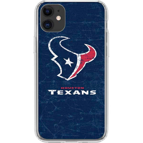 NFL Houston Texans Distressed iPhone 11 Clear Case