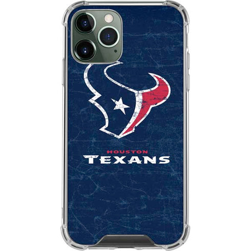NFL Houston Texans Distressed iPhone 11 Pro Max Clear Case