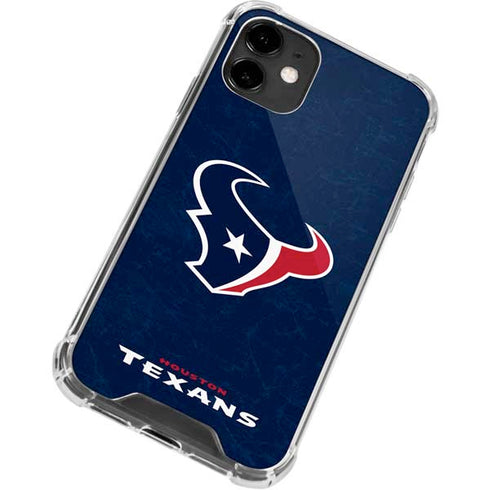 NFL Houston Texans Distressed iPhone 12 Clear Case