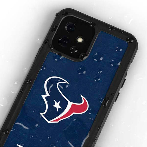 NFL Houston Texans Distressed iPhone 12 Mini Waterproof Case
