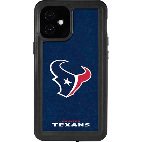NFL Houston Texans Distressed iPhone 12 Mini Waterproof Case