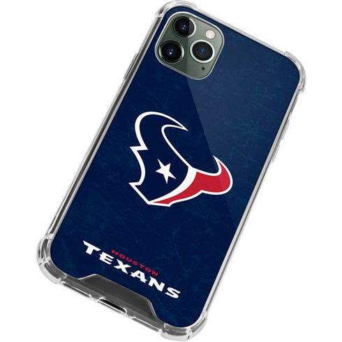 NFL Houston Texans Distressed iPhone 12 Pro Clear Case