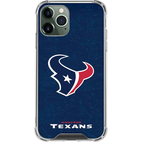 NFL Houston Texans Distressed iPhone 12 Pro Max Clear Case